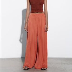ZARA FLOWY WIDE LEG PANTS